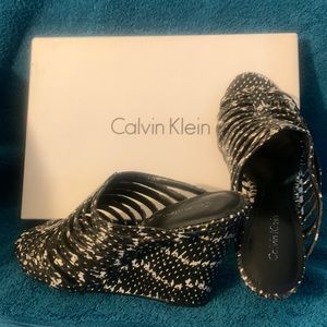 Calvin Klein Snakeskin leather sandals